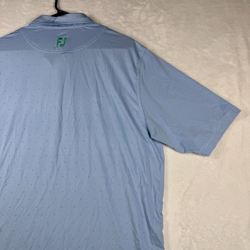 Footjoy Polo Performance Golf Polo Mens Size Large‎ Short Sleeve Polka Dot - Picture 9 of 14